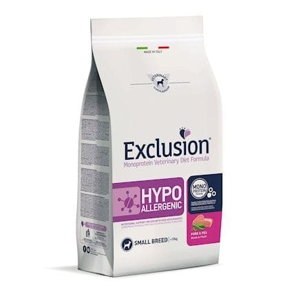 Exclusion Dog VET Adult Small Pork 800g